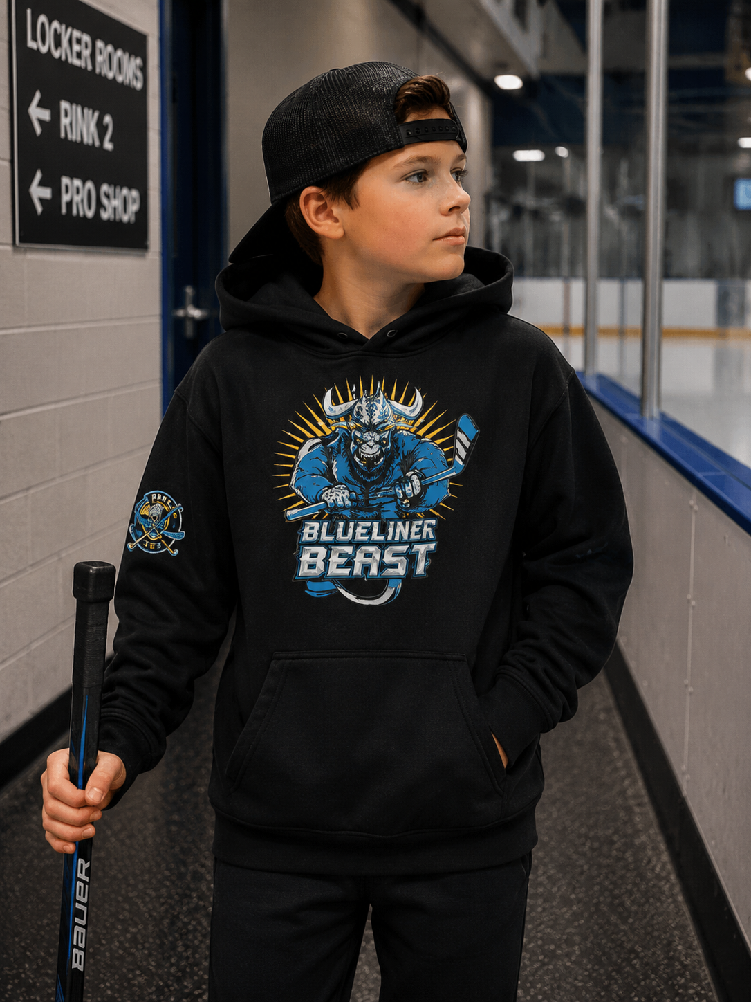 Youth Blueline Beast  Hoodie
